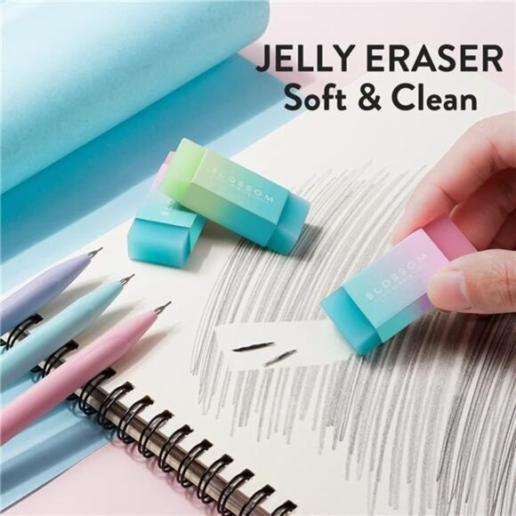 Four Candies Cute Mechanical 6pcs Pencil Set,‎ 0.5 & 0.7mm for Girls Writing - Picture 3 of 6